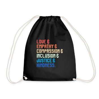 Inclusion Compassion Personnes handicapées - Sac de sport léger - noir - Devant