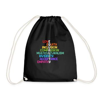 Inclusion Compassion Personnes handicapées - Sac de sport léger - noir - Devant
