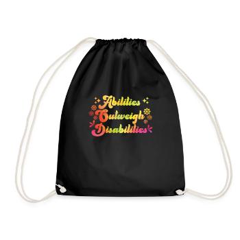 Solidarité handicap Compassion et acceptation - Sac de sport léger - noir - Devant