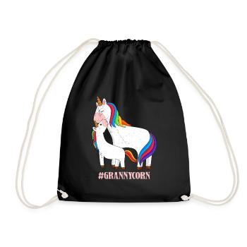 Omacorn Unicorn Fans Fête des mères Licorne Granny - Sac de sport léger - noir - Devant