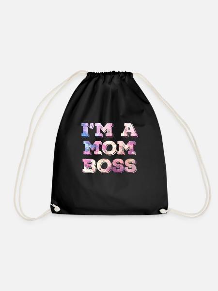 Mama Chefin Muttertag Mama Boss Supervisor - Turnbeutel - Schwarz
