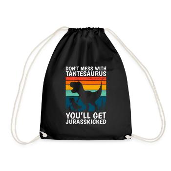 Tantesaurus Fête des mères Tante Tante Tante - Sac de sport léger - noir - Devant