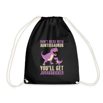 Tantesaurus Fête des mères Tante Tante Tante - Sac de sport léger - noir - Devant