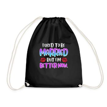 Divorce Party Finally Divorced Divorce - Drawstring Bag - black - Front