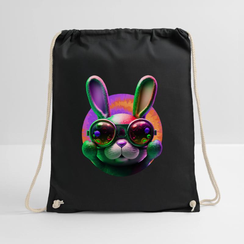 Easter Bunny Face Easter Bunny Rabbit Easter Drawstring Bag