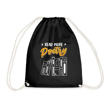 Read more Poetry Gedichte Poeten Buchfreund - Turnbeutel - Schwarz - Vorne