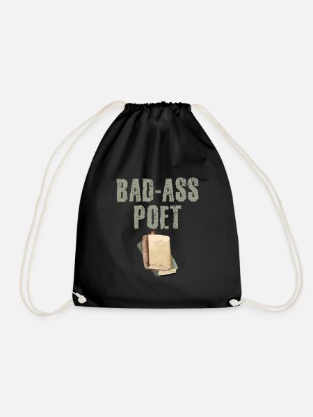 Bad-Ass Poeten Poesie und Gedichte Poet - Turnbeutel - Schwarz