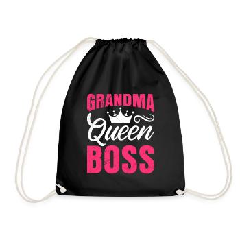 Grandma Boss Grandma Boss Grandma Mother's Day - Drawstring Bag - black - Front