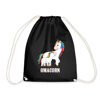 Grandma Unicorn Mother's Day Fans Grandma Omi - Drawstring Bag - black - Front