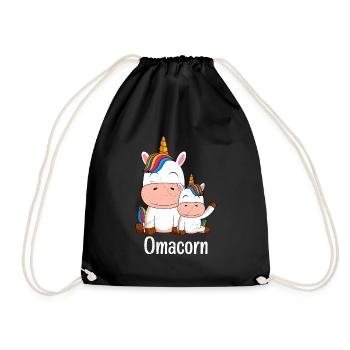 Grandma Unicorn Mother's Day Fans Grandma Omi - Drawstring Bag - black - Front