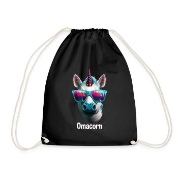 Grandma Unicorn Mother's Day Fans Grandma Omi - Drawstring Bag - black - Front