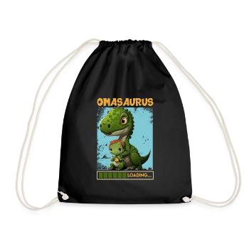 Omasaurus Muttertag Grandma Mama Tag Oma - Turnbeutel - Schwarz - Vorne