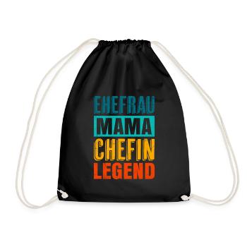 Mama Chefin Muttertag Mama Boss Supervisor - Turnbeutel - Schwarz - Vorne