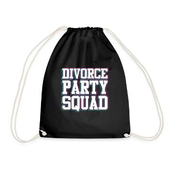Divorce Party Happily Divorced Divorce - Drawstring Bag - black - Front