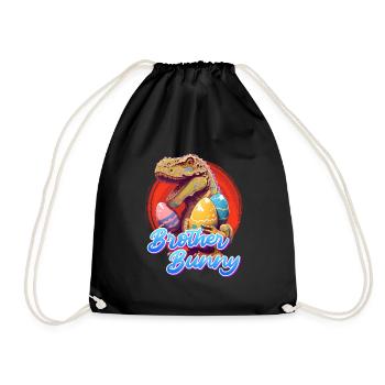 Bruder Hase Frohe Ostern Osterhasen Kinder - Turnbeutel - Schwarz - Vorne