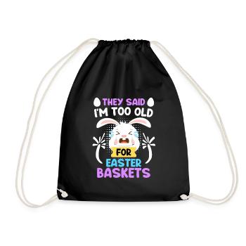 Lapin de Pâques Panier de Pâques Lapin Oeufs de Pâques - Sac de sport léger - noir - Devant