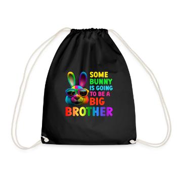 Lapin de Pâques Oeuf de Pâques specting Baby Bunny Brother - Sac de sport léger - noir - Devant