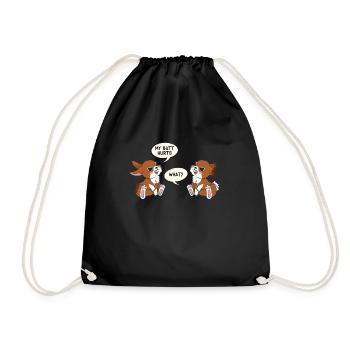 Osterhase Cute Osterfreund Easter Bunny Ostern - Turnbeutel - Schwarz - Vorne