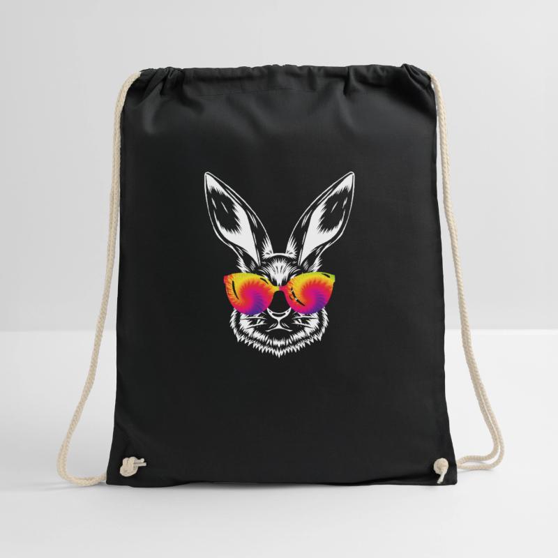 Easter Bunny Face Easter Bunny Rabbit Easter Drawstring Bag