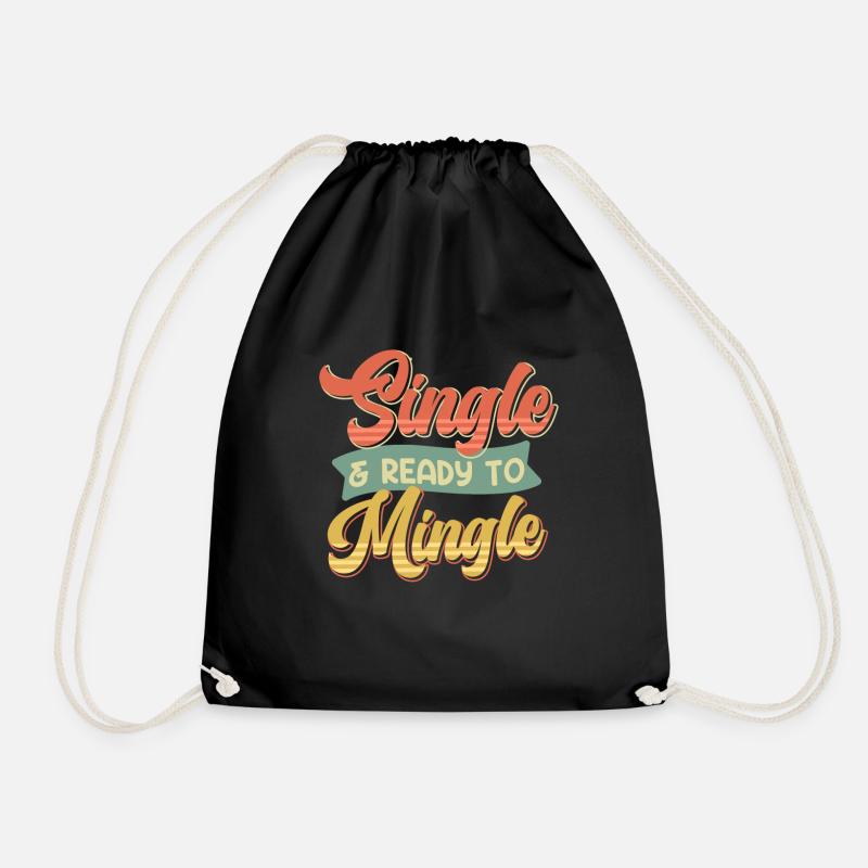 Single and Ready to Mingle Single Männer Herren - Turnbeutel - Schwarz