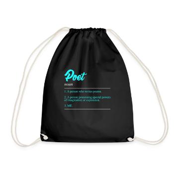 Book lovers poets and bookworms bookworms - Drawstring Bag - black - Front