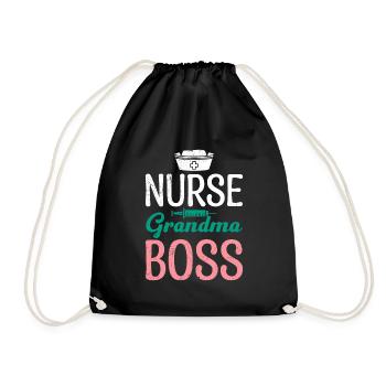 Krankenschwester Oma Chefin Muttertag Granny Boss - Turnbeutel - Schwarz - Vorne