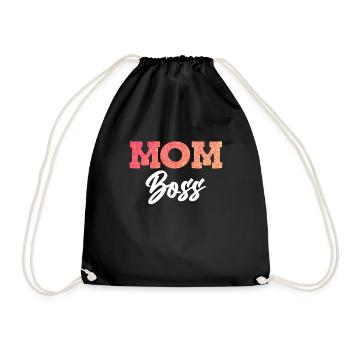 Mama Boss Muttertag starke Mama coole Mutter - Turnbeutel - Schwarz - Vorne