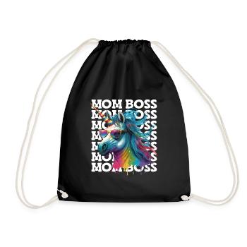 Mama Boss Licorne Fête des mères forte Mama Bossy - Sac de sport léger - noir - Devant
