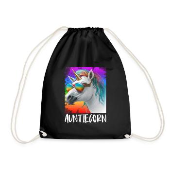 Tanticorn Licorne Fan Fête des mères Tantes Licorne - Sac de sport léger - noir - Devant