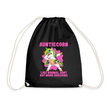 Tanticorn Tantes Fête des mères Licorne Fan Tante - Sac de sport léger - noir - Devant