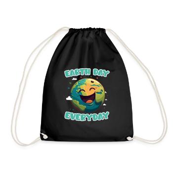 Environmentalists Earth Day Mission Earth Environment - Drawstring Bag - black - Front