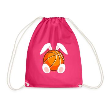 Basketball fans Osterhasen Frohe Ostern - Turnbeutel - Fuchsia - Vorne