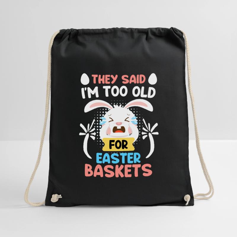 Easter Bunny Easter Basket Bunny Easter Eggs Drawstring Bag