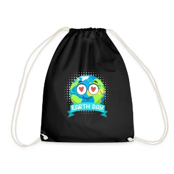 Environmentalists Earth Day Mission Earth Environment - Drawstring Bag - black - Front