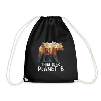 There is no Planet B endangered species - Drawstring Bag - black - Front