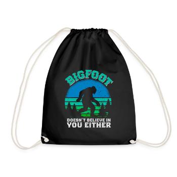 Bigfoot fan de montagne randonneur drôle de garçon de la nature - Sac de sport léger - noir - Devant