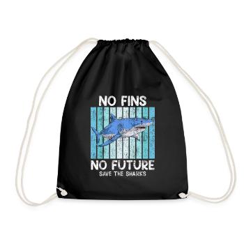 Sauvez les requins Bien-être animal Les requins sauvent l’océan - Sac de sport léger - noir - Devant