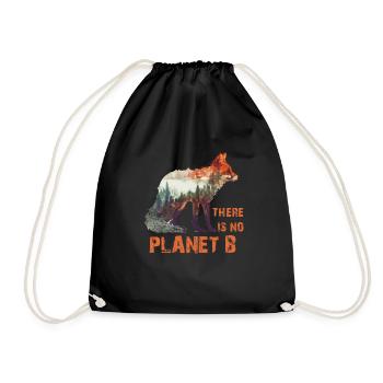 There is no Planet B Earth Day Mission Erde - Drawstring Bag - black - Front