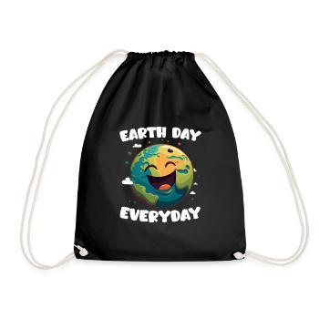 Environmentalists Earth Day Mission Earth Environment - Drawstring Bag - black - Front