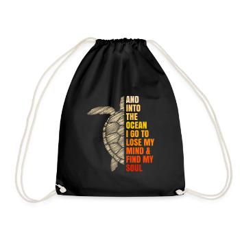 Dans l’océan Perdez mon Protection de l’environnement - Sac de sport léger - noir - Devant