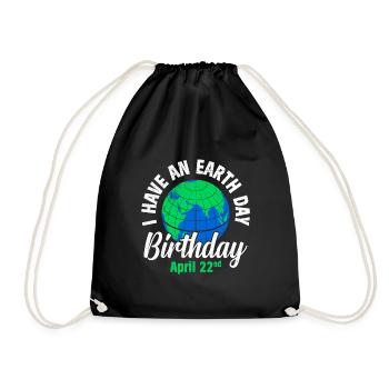 Jour de la Terre disant: J’ai un anniversaire du Jour de la Terre - Sac de sport léger - noir - Devant