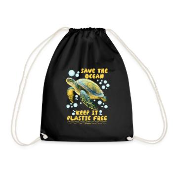 Save the Turtles Save the Ocean Conservation - Sac de sport léger - noir - Devant