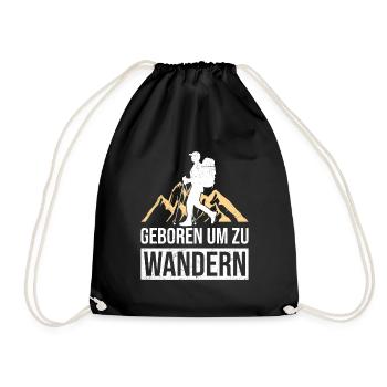 Mountains Climb Mountaineers Hiking - Drawstring Bag - black - Front