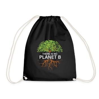 There is no Planet B Environmental Protection Species Conservation - Drawstring Bag - black - Front