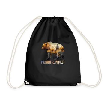Protection de l’environnement Jour de la Terre Espèces en voie de disparition Mission Terre - Sac de sport léger - noir - Devant