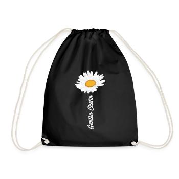 Gänseblümchen Garten Chefin Flower Power - Turnbeutel - Schwarz - Vorne