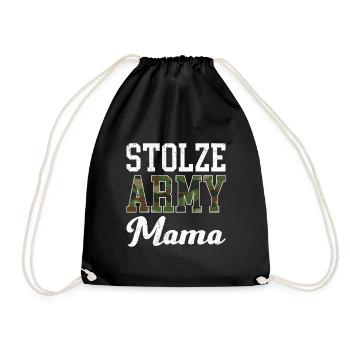 Stolze Mama Army Militär Mutter Soldaten - Turnbeutel - Schwarz - Vorne