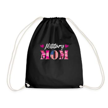 Fan militaire Mamans Patriotisme Amérique Maman - Sac de sport léger - noir - Devant