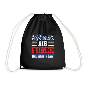 Stolzer Schwager Air Force Soldat Army Fan - Turnbeutel - Schwarz - Vorne