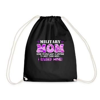 Fan militaire Mamans Patriotisme Amérique Maman - Sac de sport léger - noir - Devant